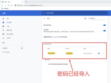 谷歌浏览器如何导入账号密码